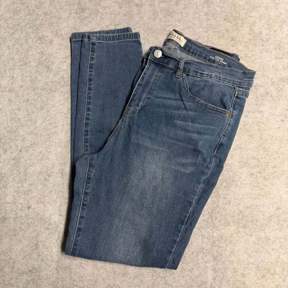 Nicole Miller Soho High Rise Skinny Jeans Blue Denim